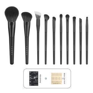 Lades | Bộ 10 cọ trang điểm Night Shadow chuyên nghiệp