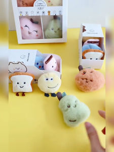 Pet Cat Cheese Japanese Rice Ball Poached Egg Plush Sounding Cat Grass Toy Catnip Bell Cat Mint