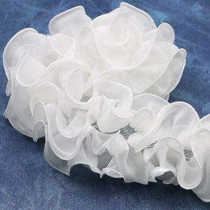 (1 Yard/pcs) 11cm Double-layer Chiffon Splicing Color Lace Pearl Yarn Clothing Home Decoration Handicrafts DIY