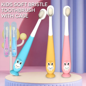 Soft Silicone Bristle Brush Gum Oral Care Bunny Toothbrush for Kids