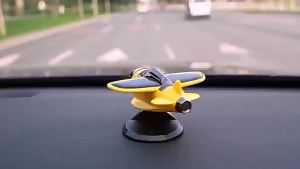 Solar Helicopter Car Decoration Solar Moving Plane Auto Rotating Dashboard Decor Car Interior Accessories For Car Office Home