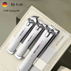 Bộ Dụng Cụ Cắt Móng Tay 4 Món Với Túi Da Xoay Dụng Cụ Chăm Sóc Móng Tay Và Chân Chuyên Nghiệp Làm Bằng Thép Không Gỉ Bộ Quà Tặng Chăm Sóc Tại Nhà