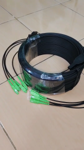 สาย ไฟเบอร์ ออฟ ติก สำเร็จรูป พร้อมเข้าหัว SC/APC แบบมีสลิง FIBER OPTIC 4CORE ความยาว 50M/100M.200M.