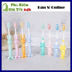 COMBO 4 Bàn Chải Đánh Răng Hình Thú Cho Bé Lông Chải Mềm Mịn Bảo Vệ An Toàn Cho Nướu Răng - Vệ Sinh Làm Đẹp Cho Răng Bé 2-12 Tuổi Chuyên Dùng / SET 4 Bàn Chải Trẻ Em