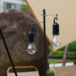 Camping Light Solar/USB Rechargeable Portable Light Bulbs Camping Lantern Outdoor Waterproof Emergency Light