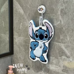 ผ้าเช็ดมือสตีว์น่ารัก ติดผนัง สำหรับห้องน้ำ สไตล์การ์ตูน ผ้าเช็ดมือสำหรับทุกเพศ ผ้าเช็ดมือแบบแขวน ของใช้ในห้องน้ำ