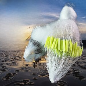 Fishing Net Sticky Net Three Layer Carp Fishing Wire Hanging Net Large Fish 100 Meter Submerged Net White Striped Carp Net