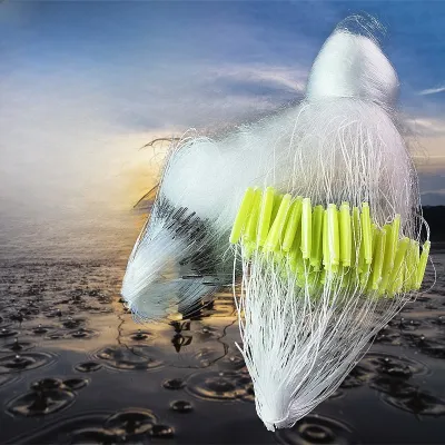 Fishing Net Sticky Net Three Layer Carp Fishing Wire Hanging Net Large Fish 100 Meter Submerged Net White Striped Carp Net