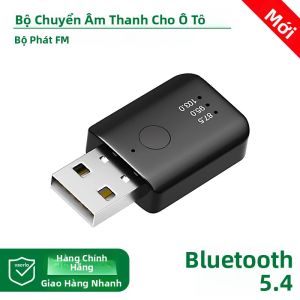 Bộ Phát FM Bluetooth 5.4 Có Mic Gọi Rảnh Tay Bộ Chuyển Đổi Không Dây USB Bộ Thu Âm Thanh Stereo Không Mất Dữ Liệu Cho Radio Xe Hơi