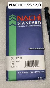 Nachi Mata Bor Besi HSS Standard 12.0 mm (PER 5PCS)