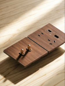 CHNT | Ultra-thin Vintage Wood-look Switch Socket Panel 86