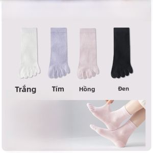 MiiOW | Tất lưới thoáng khí MiiOW dành cho nữ mùa hè năm ngón mỏng chống mùi tất ngắn tất lưới thoáng khí tất cotton pha nylon