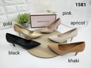 Sepatu heels polos wanita import SIMONCELLI