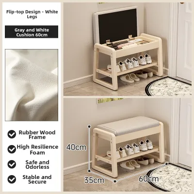 ZHUSHANXIA | Entry Shoe Bench with Storage Soft Seat