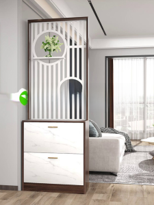 Modern Entrance Cabinet Shoe Cabinet Integrated Wall Entrance Partition Storage Rack Screen Living Room Decoration Wine Cabinet Minimalist