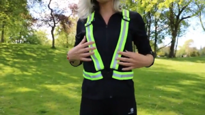 Adjustable Running Reflective Safety Vest for Walking at Night Jogging Cycling with High Visibility Reflector Strap