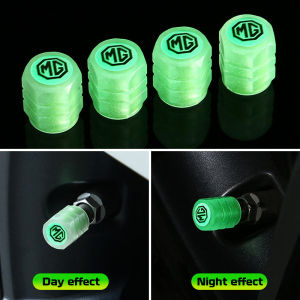Morris Garages 4Pcs Car Luminous Tire Valve Caps Tyre Fluorescent Accessories For MG EZS ZS MG3 Rx5 MG5 MG6 MG7 HS ZST GT GS ZX