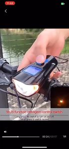 INSPEED 3 IN 1 Multifunctional Bicycle Light USB Rechargeable Waterproof Computer Speedometer With Electric Horn FY-317