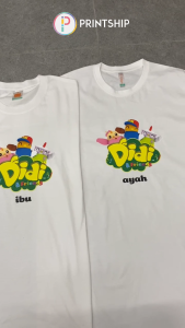 Adult/Kid Didi & Friends Family Theme Custom Nama Name Cute Cartoon Graphic Anime T-shirt Baju Birthday Hari Jadi