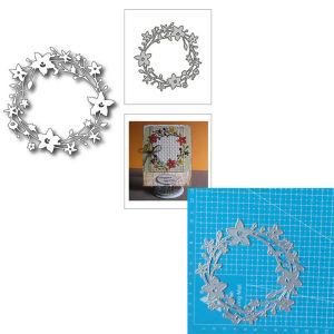 Vòng Hoa Vòng Tròn Kim Loại Stencil Khuôn Cắt Cho Giấy Thủ Công Thêu Sò Album DIY Làm Thiệp Trang Trí Dập Nổi