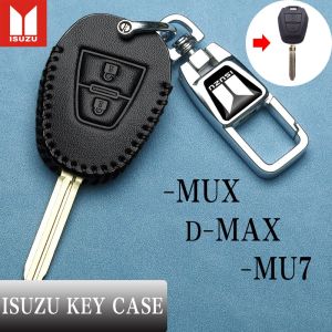 เคสรีโมทกุญแจรถยนต์ สําหรับ Isuzu Isuzu กระเป๋าใส่กุญแจรถยนต์ D-MAX/MU-X/MU-7 พวงกุญแจหุ้มกุญแจ