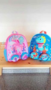 กระเป๋าเป้เด็ก สะพายหลัง ลายน่ารักสดใส ขนาด 10นิ้ว พร้อมส่ง ไดโนเสาร์ ยูนิคอร์น