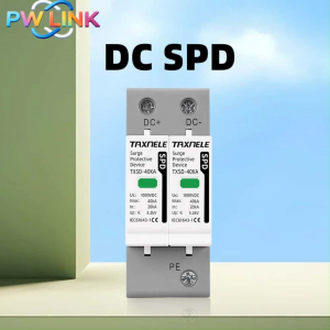 PW-LINK DC SPD Surge Protector 600V 1000V 2P 20KA 40KA Solar PV Lightning Arrester Voltage Protector