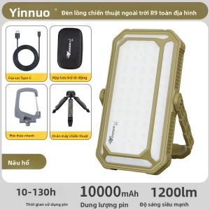 Đèn Cắm Trại LED YinNuo 10000mAh Sạc Lại Được Di Động Treo Ngoài Trời Đèn Ngủ Chống Nước IPX4 Chất Liệu Cao Su