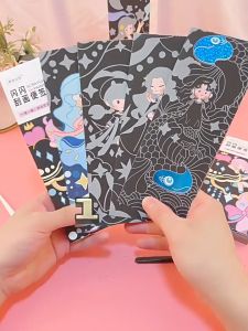 Tranh Cào Sổ Tay Nhỏ Gọn 12 Tranh Họa Tiết Công Chúa Hoàng Tử