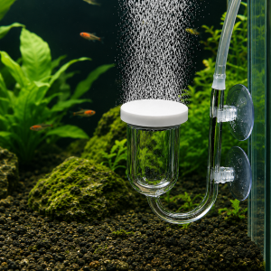 CO2 Diffuser for Aquarium Bubble Reactor CO2 System Atomizer for Fish Tank Live Plants Water Grass Grow Refiner with Suction Cup