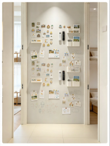 BEIQIVI | Magnetic Enamel Wall Storage Shelf for Living Room