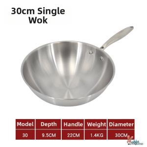 ABJN | German 304 Stainless Steel Non-stick Wok
