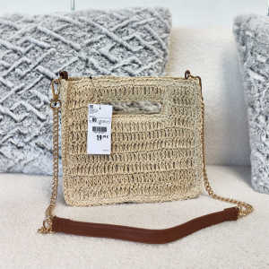 The Internet Is Selling 19.99 Euros! Export Export Tail Goods! Beach Straw Bag Leak-Picking Crossbody Shoulder Bag