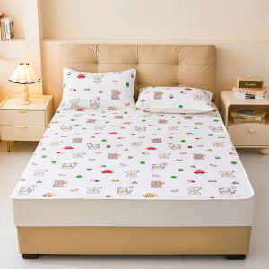 TPU Waterproof Fitted Sheet Cartoon Printed Fresh Childrens Mattress Protector Single/Super Single/Queen/King