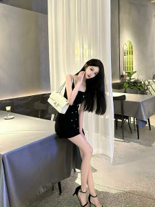 Advanced Knitted Mini Dress Womens Sleeveless High Waist A-Line Black Summer Base Tank Top Chic Commute Style Polyester V-Neck