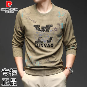 Áo Thun Nam Tay Dài Cổ Tròn Thời Trang Pierre Cardin Mùa Xuân Thu Thường Ngày Đa Năng Cơ Bản Áo Nỉ Cotton Phong Cách Thành Phố