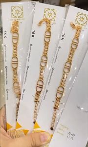 Gelang Emas Asli Kadar 70 16K Branded CD Sisik Naga Jam Rantai Tangan Arloji