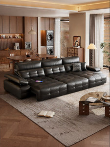 LFF | Electric Convertible Sofa with High Back Zero Wall Feature Leather