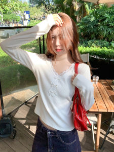 Summer White Long Sleeve Slim Fit Womens Blouse