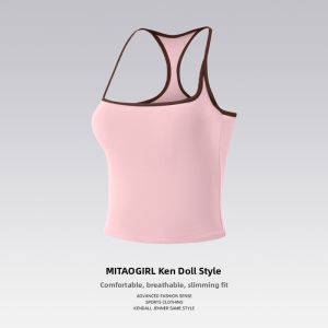 MITAOGIRL | Sport Yoga Top with Built-in Bra