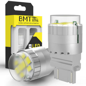 BMTxms 2PCS Super White P21W W21/5W P21/5W P27/5W LED Reverse DRL Lights 8SMD BA15S 7440 7443 W21W 1157 BAY15D 3157 Backup Bulbs