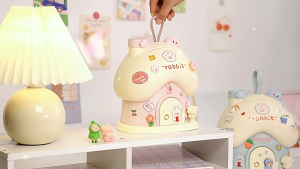 【SG】Money Saving Box Cute Mushroom House Coin Banks Piggy Bank Children Cartoon Coin Bank Student Gift