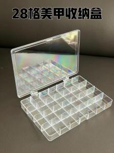 Hộp Đựng Đồ Trang Trí Móng Tay Trong Suốt 28 Ngăn Hộp Đựng Đồ Gọn Gàng Ngăn Chặn Bụi Bẩn Có Nắp Đậy Dùng Để Đựng Đồ Gia Dụng