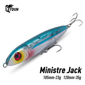 LEYDUN Ministre Jack Stickbait Fishing Lures 105mm 23g 120mm 35g Sinking Pencil Good Swimming Hard Baits Sea Bass Wobblers Lure
