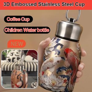 3D Embossed Little Chubby Stainless Steel Insulated Cup Vacuum Insulated Travel Bottle Coffee Cup/Mug Gift