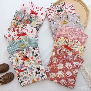【READY STOCK】Chinese Style Children Kid Girl Baby CNY Cheongsam Dress Cotton 女童旗袍夏唐装中国风 Baju Kanak (C211)