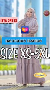 MEISYA DRESS GAMIS MUSLIM IBU DAN ANAK PEREMPUAN SIZE XS - 5XL ( JUMBO ) UNTUK ANAK 1 TAHUN SAMPAI REMAJA