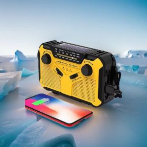 Multifunction Radio Hand Crank Solar USB FM/ AM Radio Emergency Flashlight Power Bank high Quality  4000mAh power bank  Radio