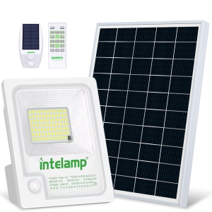 Intelamp 12000mah Solar Street Lights Outdoor With Super Large Solar Panel 4 Modes Two Motion Sensor For Garden Yard Path Garage