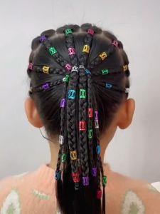 Set Kẹp Tóc Kim Loại Dạng Ống Trang Trí Tóc Tết Box Braids Dreadlock Cornrow